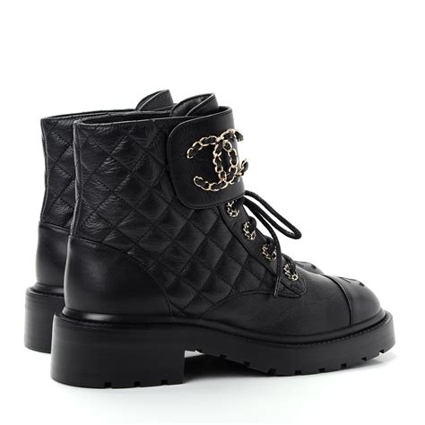 chanel quilted boots.